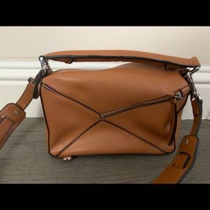 Brown puzzle bag